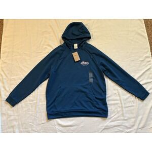 NEW Nike Dri-FIT GFX Pullover Hoodie FN3285-476 Court Blue Pink Mens Size Large